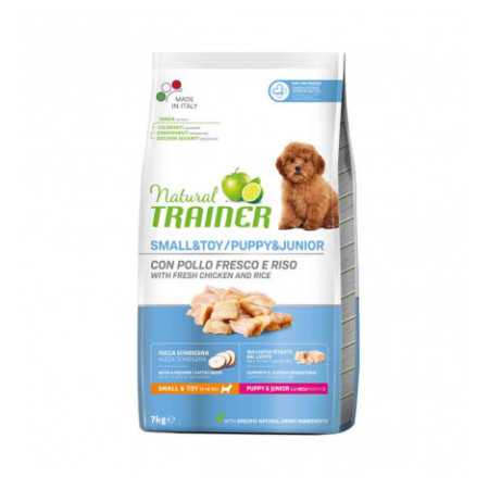 Trainer cane natural puppy & junior small & toy pollo fresco da 7 kg