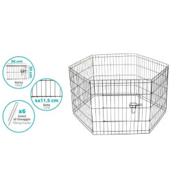 LEOPET RECINTO IN METALLO 61 x 61 CM. / 6 PANNELLI