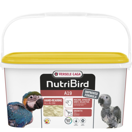 VERSELE-LAGA - NutriBird A19 - Pappa da imbecco alla mano per piccoli di pappagallo Energia - 3kg