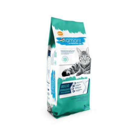 Diamant Micio Sterilizzato Gatto Secco Pesce Azzurro 15 kg