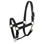 CAVEZZA IN NYLON CON RINFORZO IN PELLE NERO