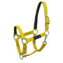 CAVEZZA IN NYLON CON RINFORZO IN PELLE PONY-GIALLO