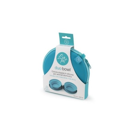 Ciotola da Viaggio Duo Bowl in Silicone Pieghevole 450ML